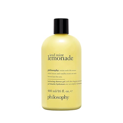 philosophy scent-sational 3-in-1 shampoo, shower gel & bubble bath - luxurious rich & lathering formula - skin is left soft & moisturized - hair is left clean & conditioned - iced mint lemonade - 16 Fl Oz (Pack of 1)