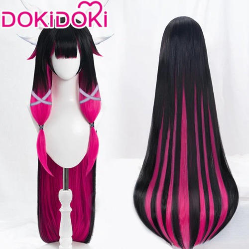 DokiDoki Game Genshin Impact Fatui Harbinger Cosplay Wig Cosplay Columbina Wig Long Straight | 110CM-PRESALE