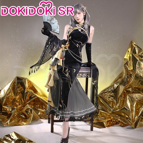 Honkai: Star Rail Cosplay Trailblazer Stelle Costume Golden Dragonfly Doujin Cheongsam