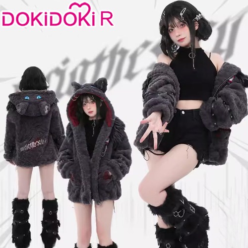 DokiDoki-R Game Genshin Impact Cosplay Fontaine Wriothesley Costume Furry Coat Doujin Casual Wear