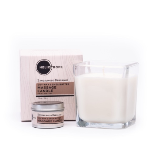 Soy Wax & Shea Butter Massage Candles - Large / Sandalwood Bergamot
