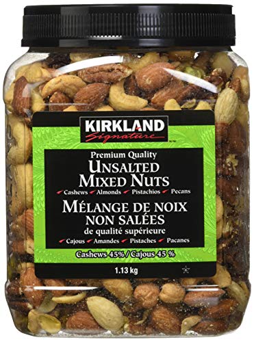 Kirkland Signature Extra Fancy Unsalted Mixed Nuts 2.5 (LB) - 2.5 Pound (Pack of 1)