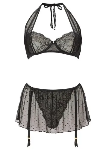 🤍 Lace Crotchless Set