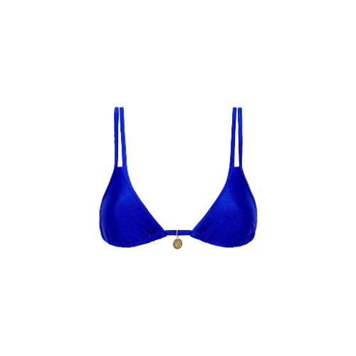 Twin Strap Bralette Bikini Top - Malibu Blue | 2X Large