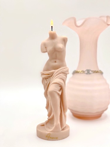 The Venus Candle in French Rose Pink | French Rose