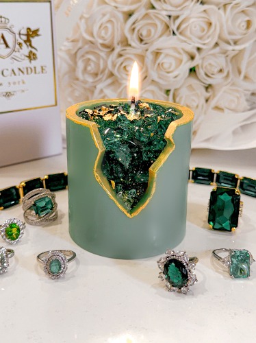 18K Gold Emerald Candle – Wisdom & Renewal | Default Title