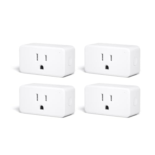 THIRDREALITY ZigBee Smart Plug 4 Pack with Real-time Energy Monitoring,15A Outlet, Zigbee Repeater,ETL Certified,ZigBee Hub Required,Work with Home Assistant,Compatible Echo Devices and SmartThings - Power Meter Plug 4 Pack