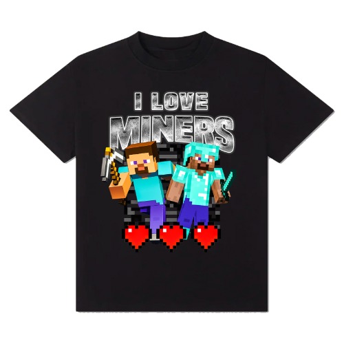 I Love Miners T-Shirt! | Black / 3XL