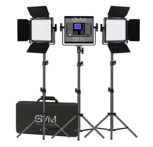 GVM 800D-RGB LED Light Panel (3-Light Kit)