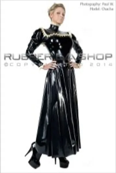 Long Flared Rubber Governess Dress