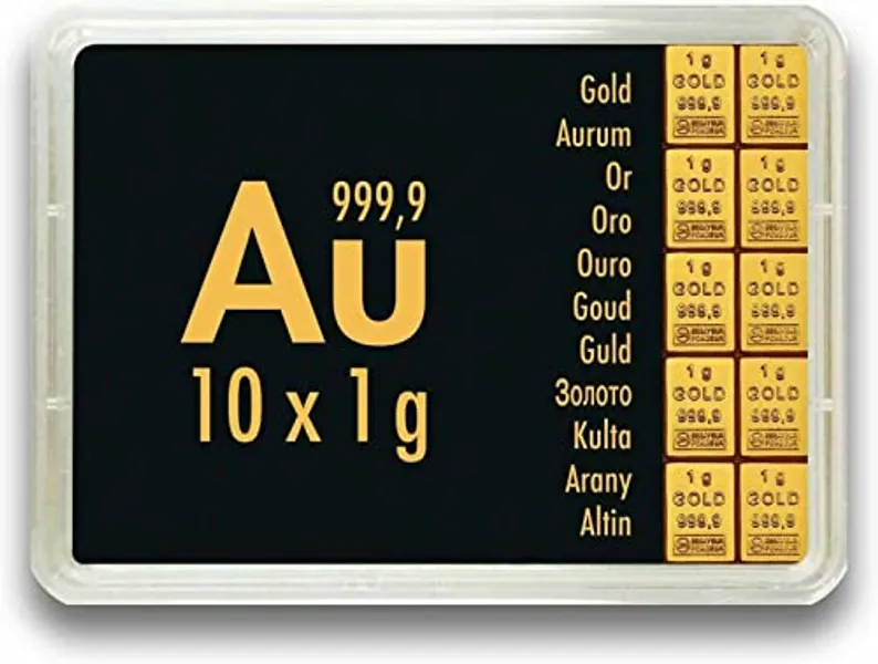 10g 10 g 10 Gramm Goldbarren in Motivbox - AU - mit Zertifikat