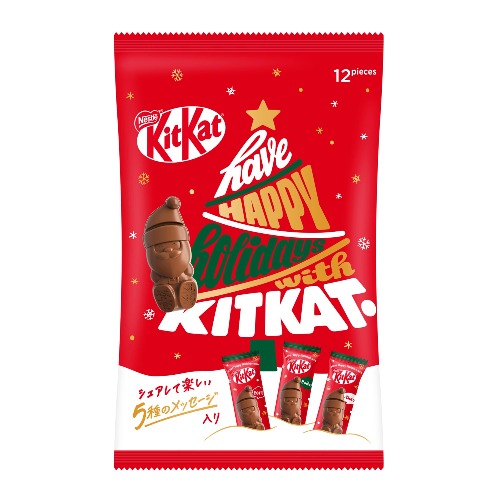 Nestle KKT KitKat Holiday Santa Share Bags 12 Count