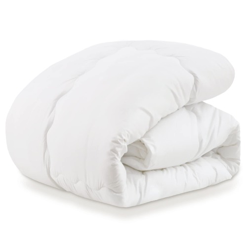 Kumori Teijin Comforter, All Seasons, Lightweight, 5.1 lbs (2.3 kg), Fluffy, Dust Resistant, Thermal, Breathable, Washable, White, Single, 59.1 x 82.7 inches (150 x 210 cm) - シングル ¥2,980