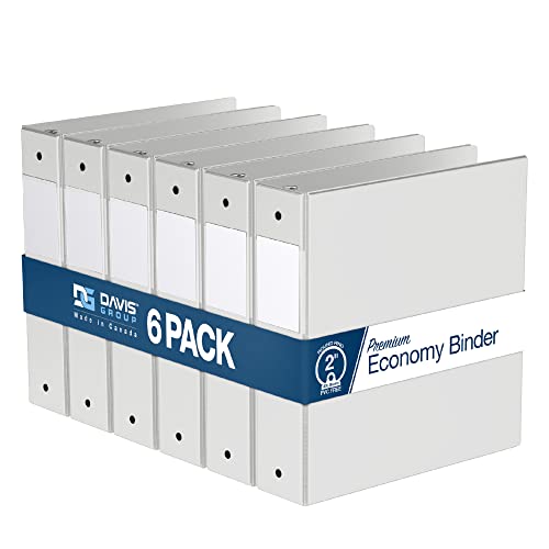 Premium Economy 2-Inch Binders, 3-Ring Binders - White