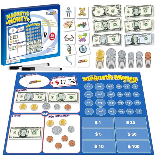 Kasfalci 60 PCS Magnetic Money for Kids for Learning