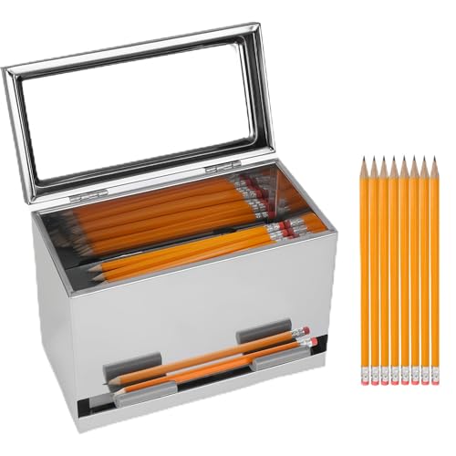 Keono Pencil Dispenser for Classroom - Metal Container for up to 200 Pencils