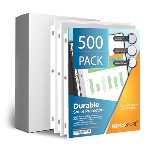 Performore 500 Sheet Protectors