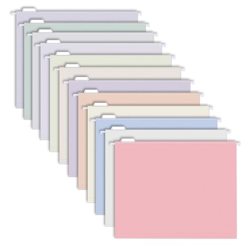 25pcs MagDurnus Hanging File Folders, Light Color Design