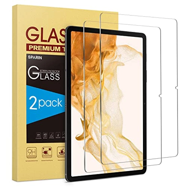 SPARIN [2 Pack] Screen Protector for Samsung Galaxy Tab S9 Plus 2023/Tab S8 Plus 2022/Tab S7 FE 5G/Tab S7 Plus (12.4 Inch), 9H Hardness Tempered Glass with S Pen Compatible