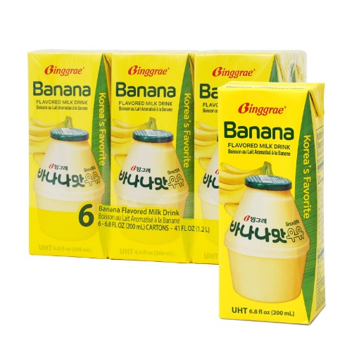 Binggrae Banana Flavored Milk (Pack of 6)