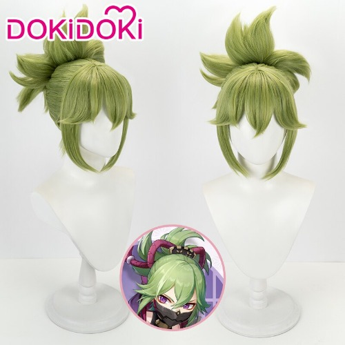 【Ready for ship】DokiDoki Game Genshin Impact Cosplay Kuki Shinobu Cosplay Wig | Wig / Kuki Shinobu