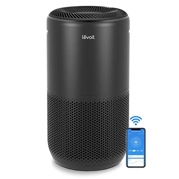 LEVOIT Air Purifiers for Home Large Room Up to 1980 Ft² in 1 Hr With Air Quality Monitor, Smart WiFi and Auto Mode, 3-in-1 Filter Captures Pet Allergies, Smoke, Dust, Pollen, Core 400S, Black