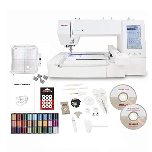 Janome Memory Craft 400E Embroidery Machine with Exclusive Bonus Bundle