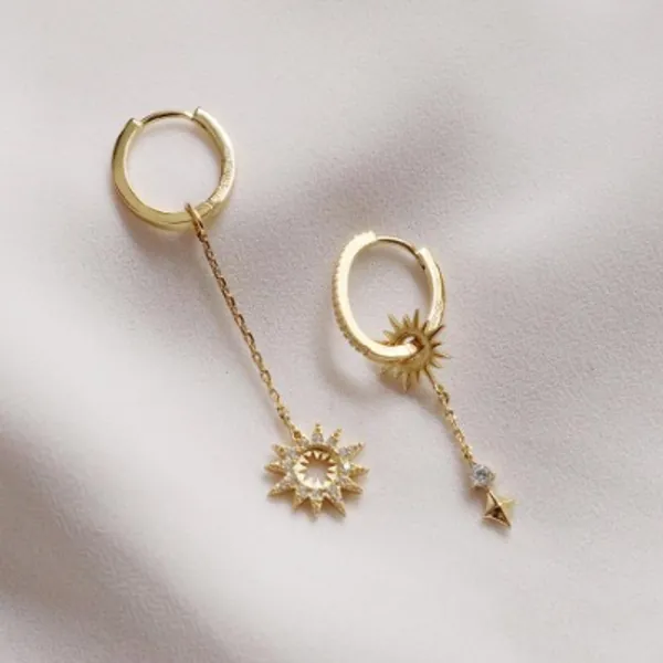 Sunlit Drop Gold Earrings