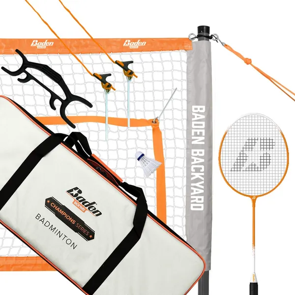 Baden Champions Badminton Set - Orange/Gray