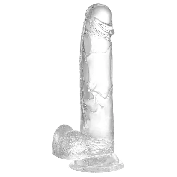 Realistic Dildos Feels Like Skin, 7.3 Inch Clear Dildo with Suction Cup for Hands-Free Play, Body-Safe Material and Adult Sex Toys for Women - 