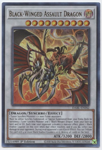 Black-Winged Assault Dragon - DABL-EN042 - Ultra Rare - 1st Edition - 