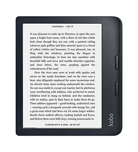 Kobo Libra 2 | eReader | 7” Glare Free Touchscreen | Waterproof | Adjustable Brightness and Color Temperature | Blue Light Reduction | eBooks | WiFi | 32GB of Storage | Carta E Ink Technology | Black - Black