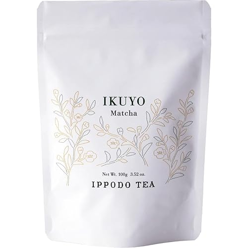 Ippodo Tea - Ikuyo Matcha (100g) - For Lattes and Usucha - Medium & Snappy - Kyoto Since 1717 - 3.52 Ounce (Pack of 1)