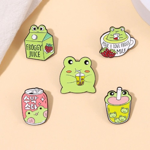 Enamel Pins for Froggy Juice - A Stylish Way to Show Your Love for Frogs - Set of all 5 (Save $$)