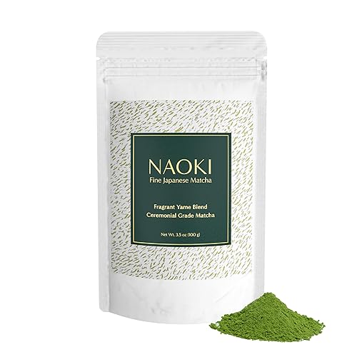 Naoki Matcha Fragrant Yame Blend – Authentic Japanese First Harvest Ceremonial Grade Matcha Green Tea Powder from Yame, Fukuoka (100g / 3.5oz) - 3.5 Ounce (Pack of 1)