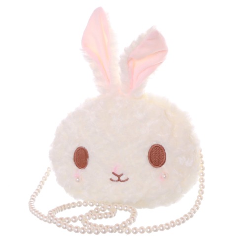 Kawaii-Story LB-227 vit långklocka hare kanin kanin pärlor figur plysch väska lolita pastell goth harajuku