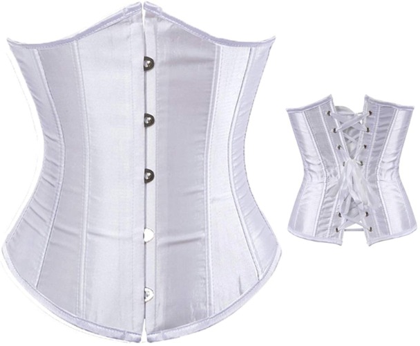 Dazzerake Kvinnors Satin Korsett Sexig Vintage Satin Bröstkorg Bröstkorg Kvinnors Gotiska påsar Korsetter Klänning som Modellerar Kroppsbältet Buken Midja Väst