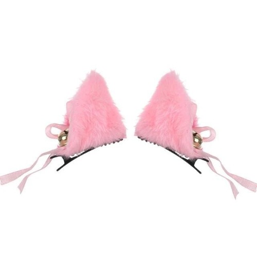 Pastel Neko Ears - Pink Clip Ins