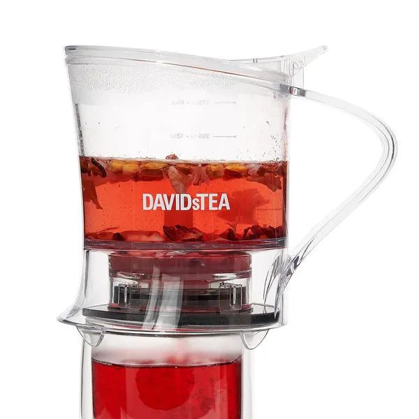 DAVIDsTEA Tea Steeper Tea Maker Tea Infuser for Loose Tea with Lid and Coaster, BPA-Free, No Drips, (16 oz / 473 mL)