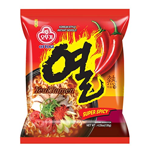 [OTTOGI] Yeul Ramen SUPER SPICY, Korean Style Instant Noodle, Traditional Korean instant ramen extreme super hot ramen (120g) - 5 Pack… - 4.23 Ounce (Pack of 1)