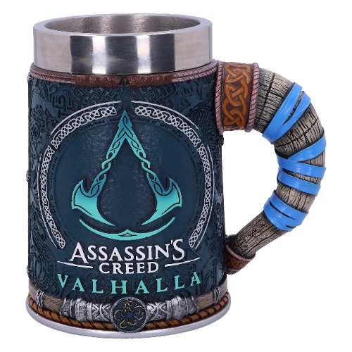 Nemesis Now B5335S0 Officially Licensed Assassins Creed Valhalla Viking Game Tankard, Resin w. Stainless Steel, 300 milliliters, Multicolour
