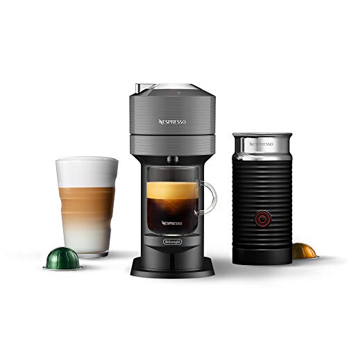 Nespresso Vertuo Next Coffee and Espresso Machine by De'Longhi with Milk Frother, 8 ounces, Dark Grey - Machine + Frother - Dark Gray