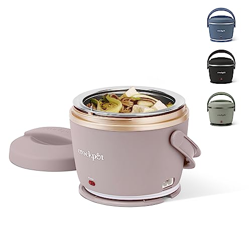 Crock-Pot Electric Lunch Box, 20-Ounce Portable Food Warmer, Blush Pink , Perfect for Travel, On-the-Go & Office Use | Stylish, Spill-Free & Dishwasher-Safe | Ideal Men & Women's Gifts - Blush Pink - 20 Ounce