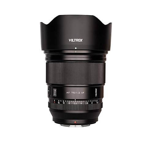 Viltrox 75mm F1.2 PRO APS-C Auto Focus Camera Lens for Fujifilm FX X-T4 X-T5 X-T20 X-T30 X-H2S X-Pro3 Fuji X Mount Cameras Lens (75mm F1.2) - 75mm F1.2