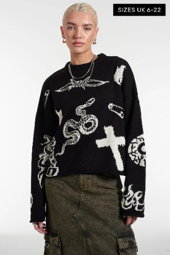 Vandal Knit Black | S=UK 8-10