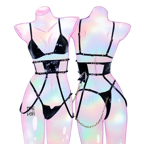 Cyber Succubus Lingerie - Black / M/L
