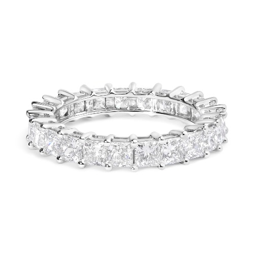 14K White Gold 3.0 Cttw Princess Lab Grown Diamond Eternity Band Ring (F-G Color, VS1-VS2 Clarity) - 7
