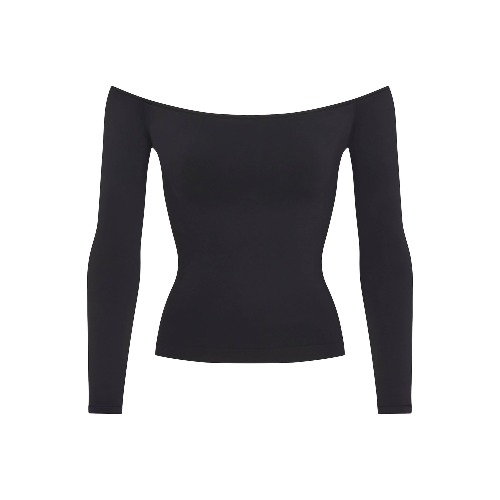 SOFT SMOOTHING SEAMLESS OFF THE SHOULDER TOP | ONYX
