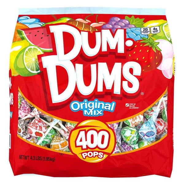 Dum Dums Lollipops 400 Count Bag - 