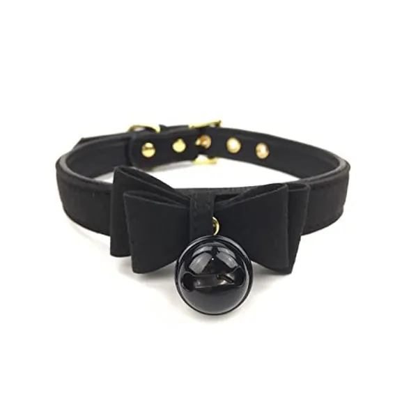 
                            Bell Choker Collar Necklace Lolita Bow Collar Cat Kitty Velvet Necklace
                        